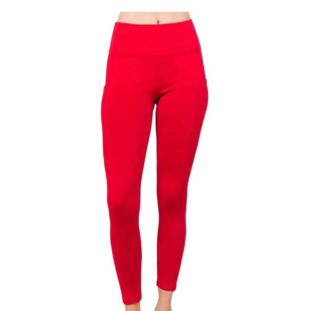 Women’s Red leggings fleece lined.